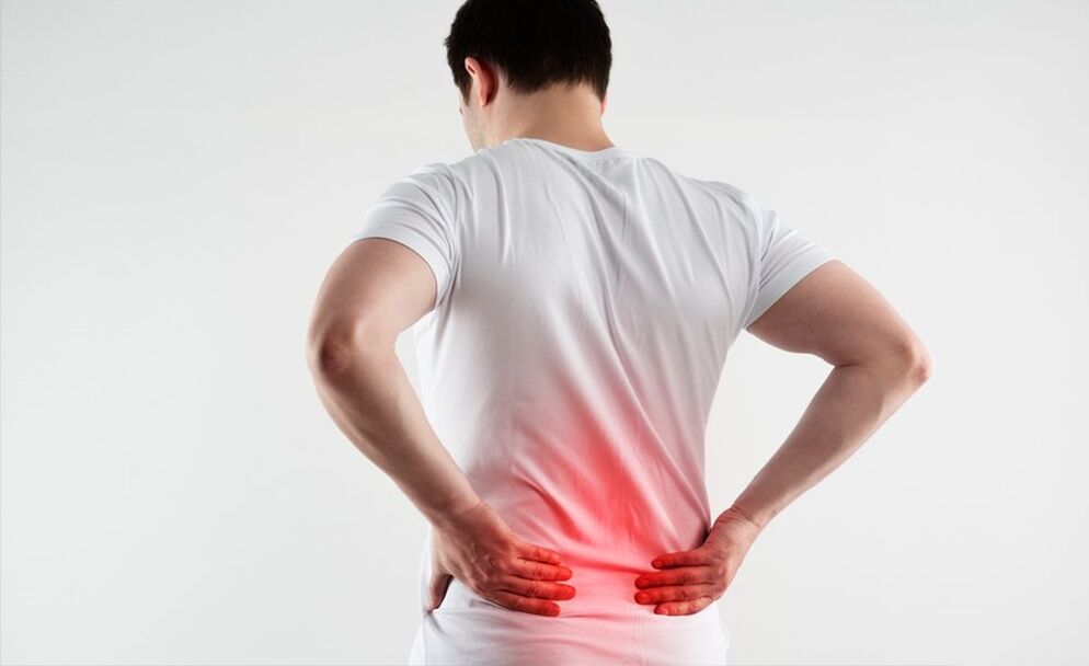 Dor lumbar debido á osteocondrose